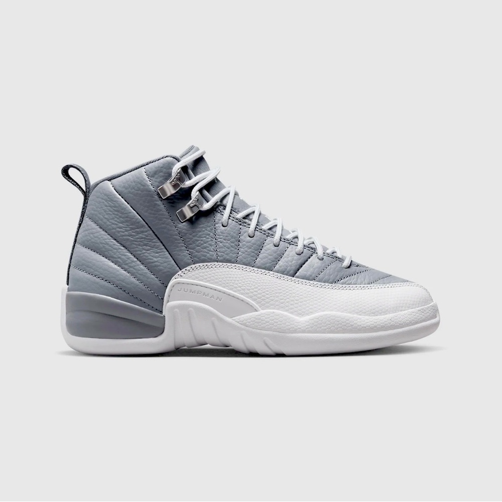 Jordan Retro 12s Grey and White Size 5